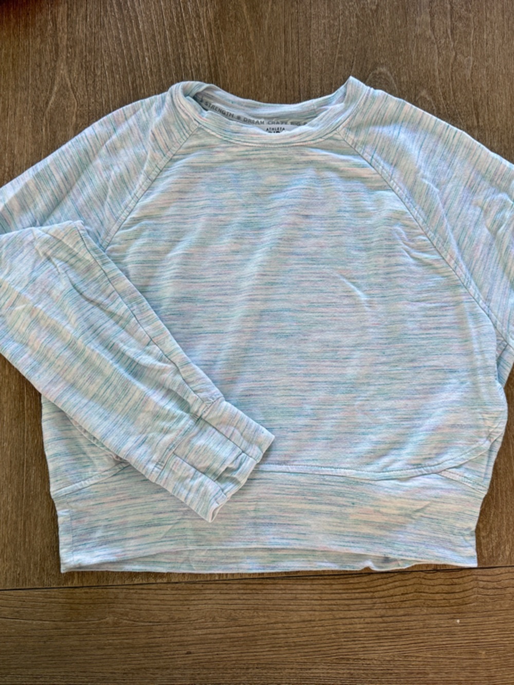 Athleta Girl Light Space Dyed Blue/Pink Sweatshirt 12